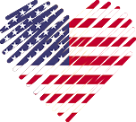 Logo of Top 5 Portalerandkowe - USA, Heart Shaped Image of USA flag.